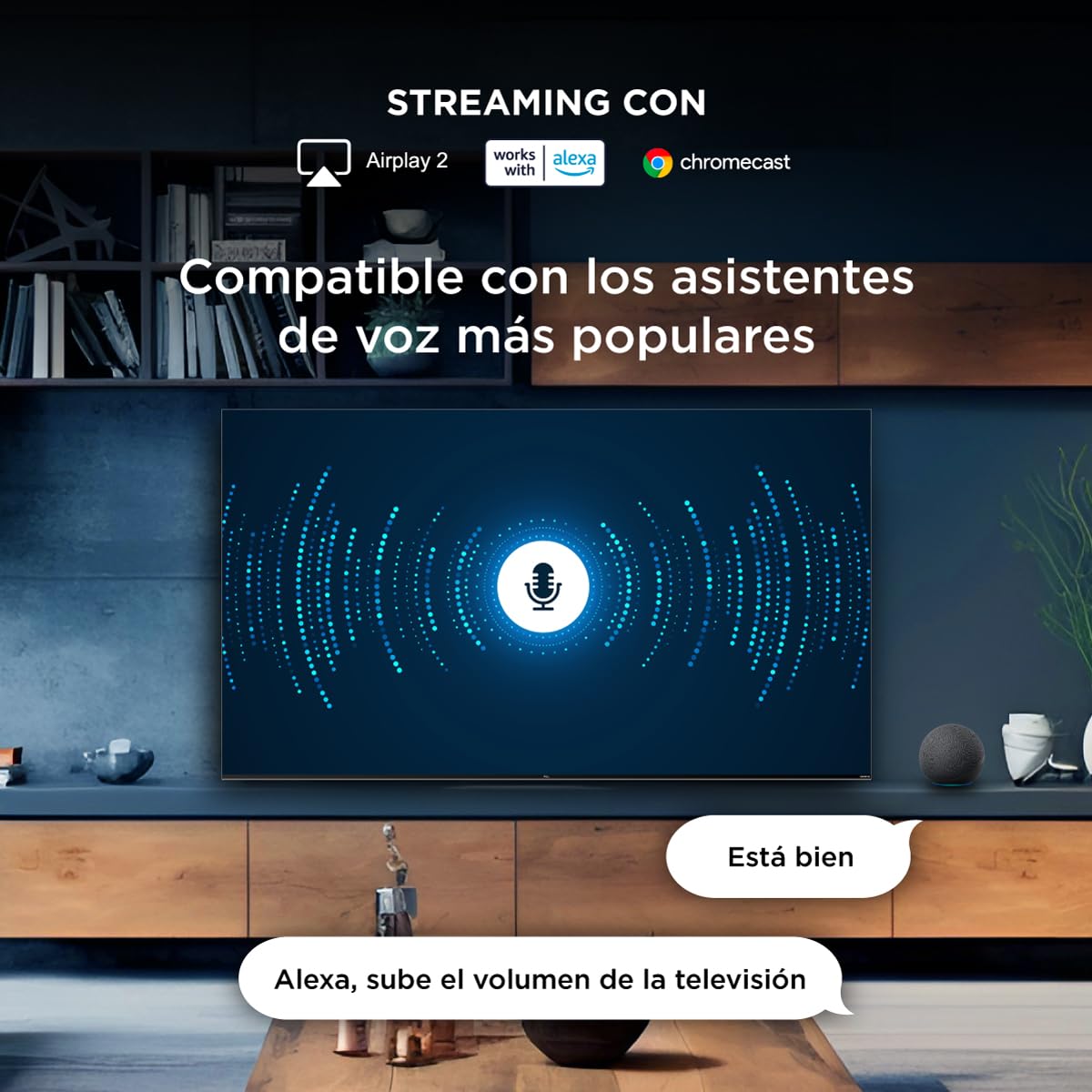 TCL Smart TV Pantalla 55'' 55QM741G Google TV QLED -MiniLED, Dolby Vision HDR10 AIPQ 1300 NITZ DLG 240HZ IMAX, Dolby Atmos Virtual X Subwoofer 20W, Quad Core Bezel-Less,Compatible con Alexa