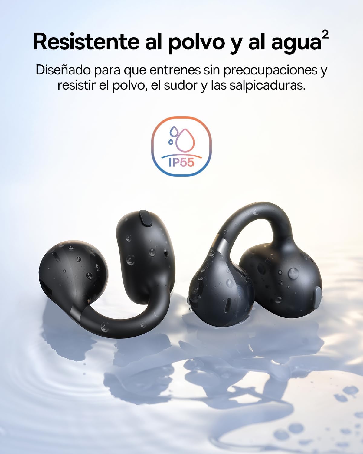 Baseus BC1 Audífonos Inalámbricos Open Ear con Clip, Bluetooth 6.0, Negro