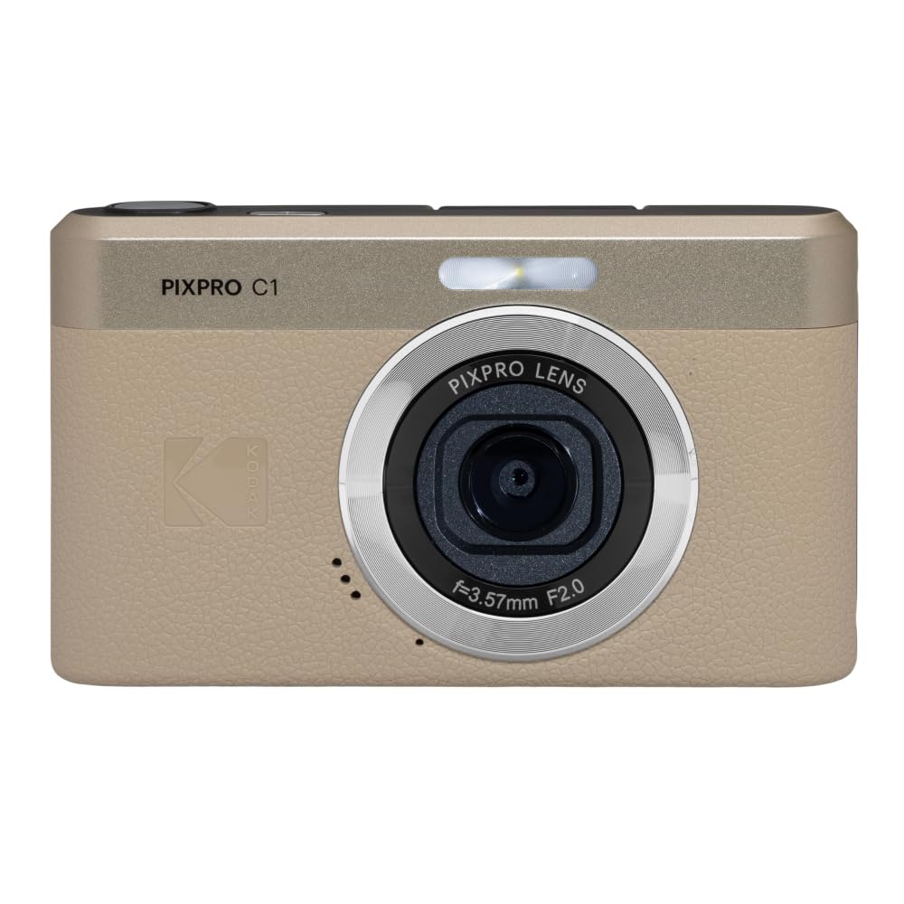 Kodak PIXPRO C1 Cámara Digital con Zoom amigable – 13 MP, Punto Compacto y Disparo con visualización LCD abatible de 2.8 Pulgadas y 180 °, diseño Retro clásico con Zoom 4X y Video Full HD 1080P para