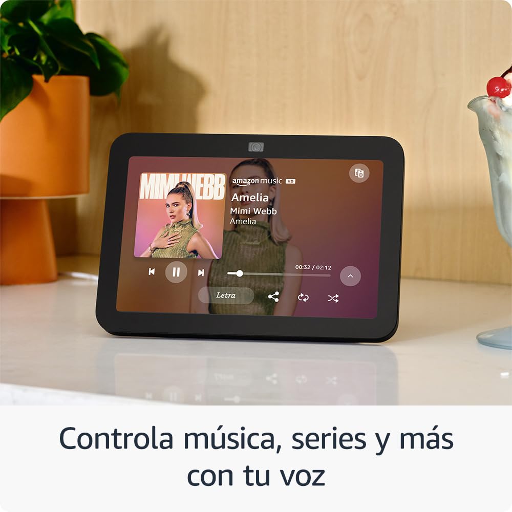 Amazon Echo Show 8 (3.ª generación), Con audio espacial, hub de Casa Inteligente y Alexa, Negro, con el Acceso Anticipado de Alexa+