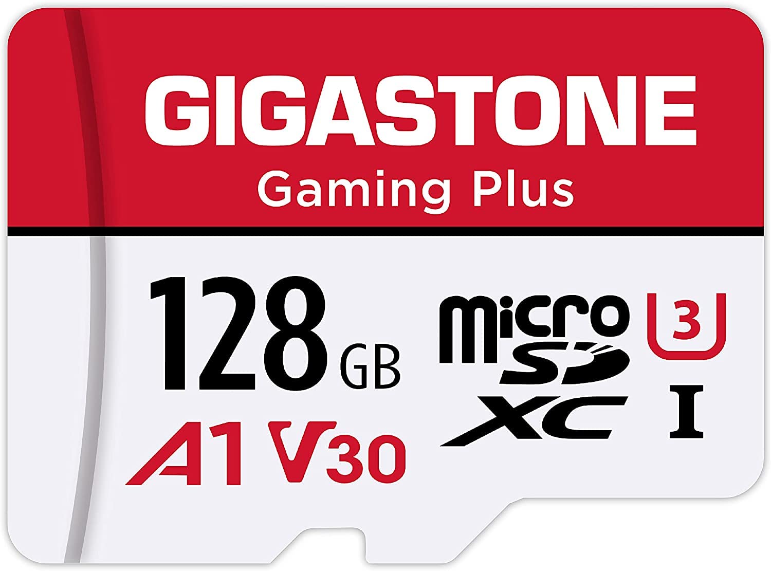 Gigastone 128GB Tarjeta de Memoria Micro SD, Gaming Plus, Compatible con Nintendo Switch, Alta velocidad 100MB/s, Grabación de video 4K, Micro SDXC UHS-I A1 Clase 10