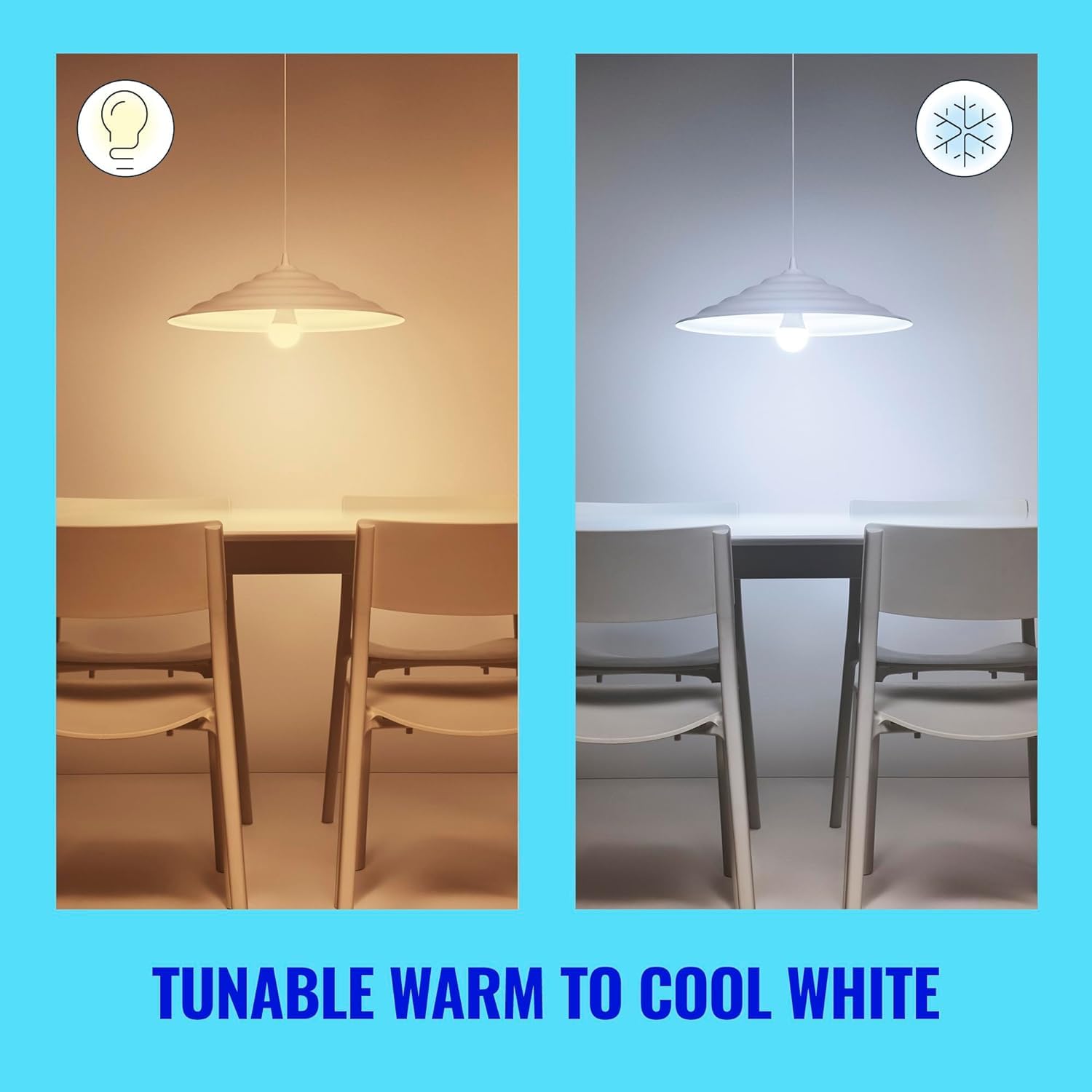 WiZ Foco Inteligente A19 8.8W luz cálida a fría dimeable controlable por WiFi