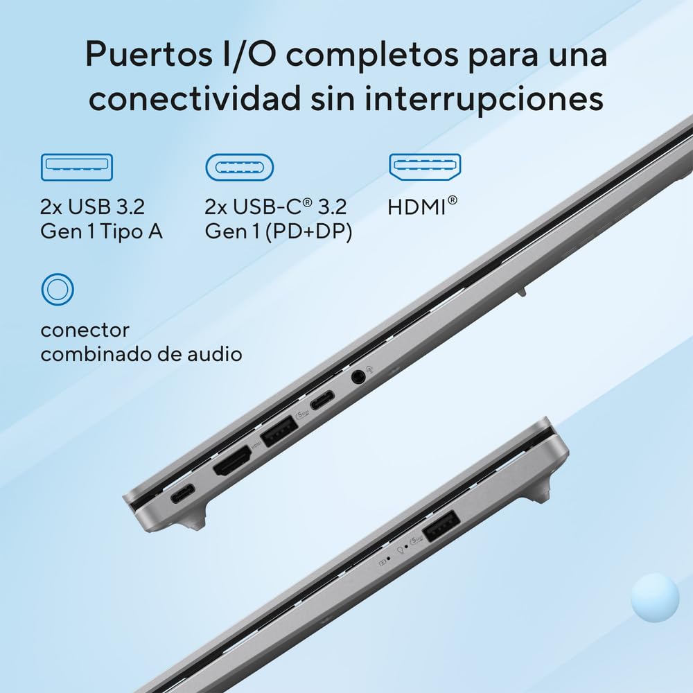 ASUS Vivobook 16/ Intel Ultra 5 Serie 225H/ Intel Graphics/AI Boost NPU 13TOPS /16GB - 512 SSD/Teclado en español (Garantia y Servicio con la Marca en Mexico)
