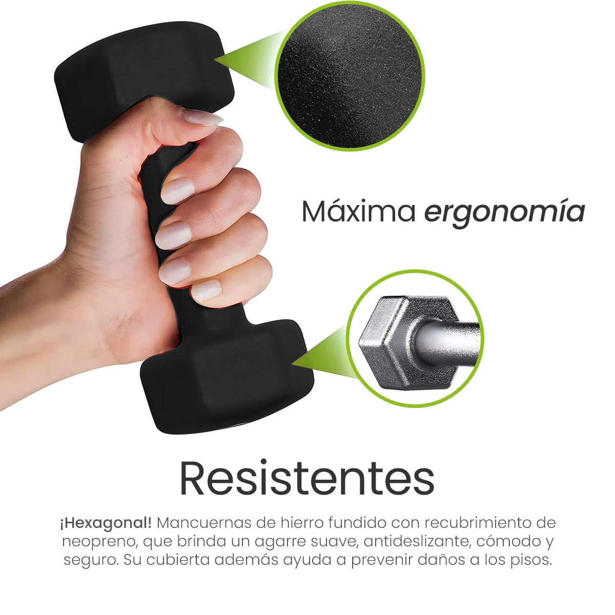 Raganet, Set de Mancuernas de 6 Piezas con Base, Pesos de 8, 5 y 3 Libras, Color Gris Elegante, Ideal para Entrenamiento en Casa y Gimnasio