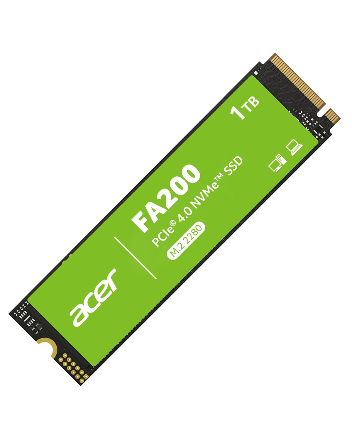 Acer 1TB Gen4 NVMe M.2 SSD - hasta 7200 MB/s -FA200-1TB- Unidad Interna de Estado sólido