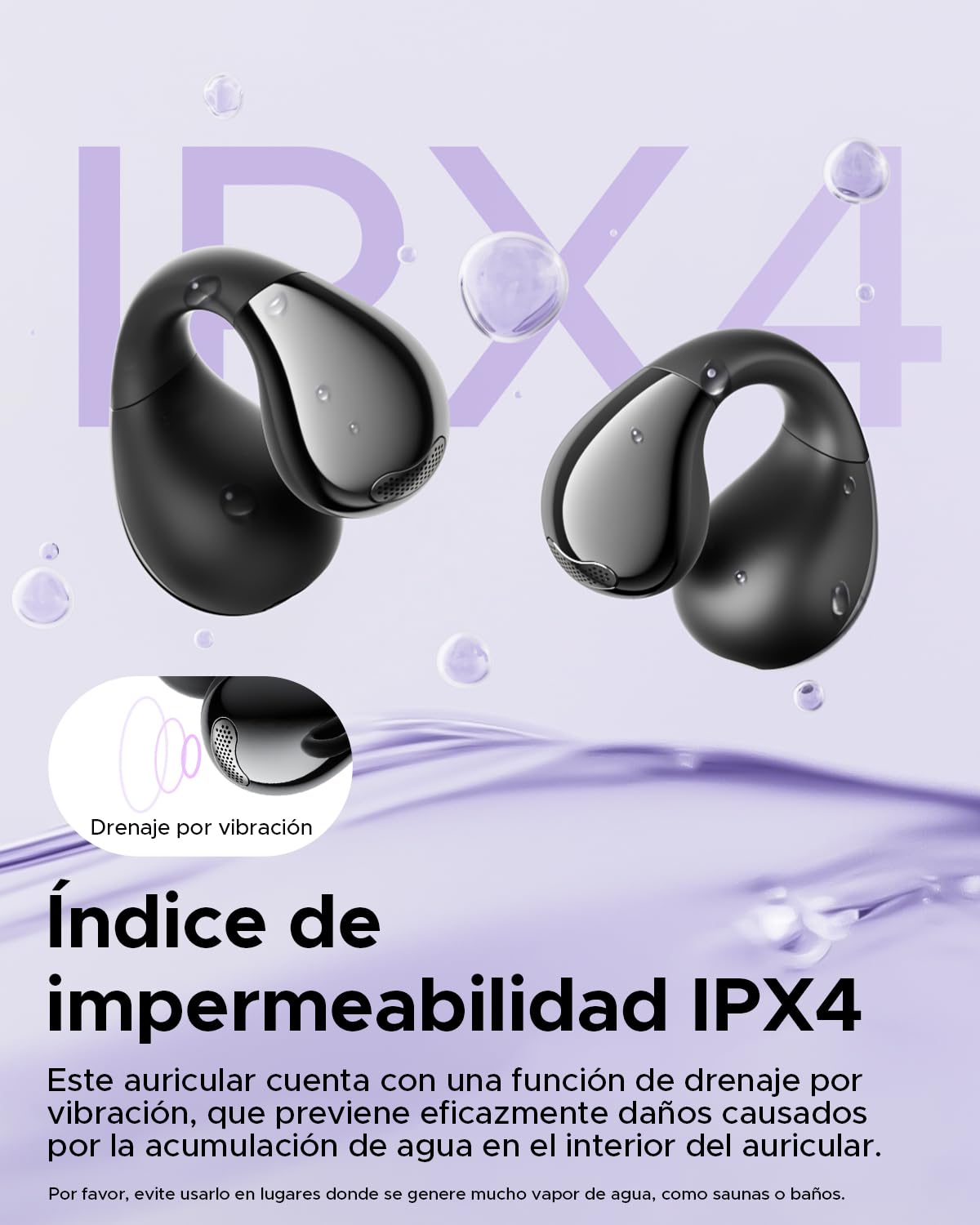 truefree B1 Audífonos de Oído Abierto Inalámbricos Bluetooth 5.4 Opean-Ear Graves dinámicos, 4 mics para Llamadas claras, conexión Dual, Ajuste Ligero y Seguro, Ideales para Deportes, Control de App