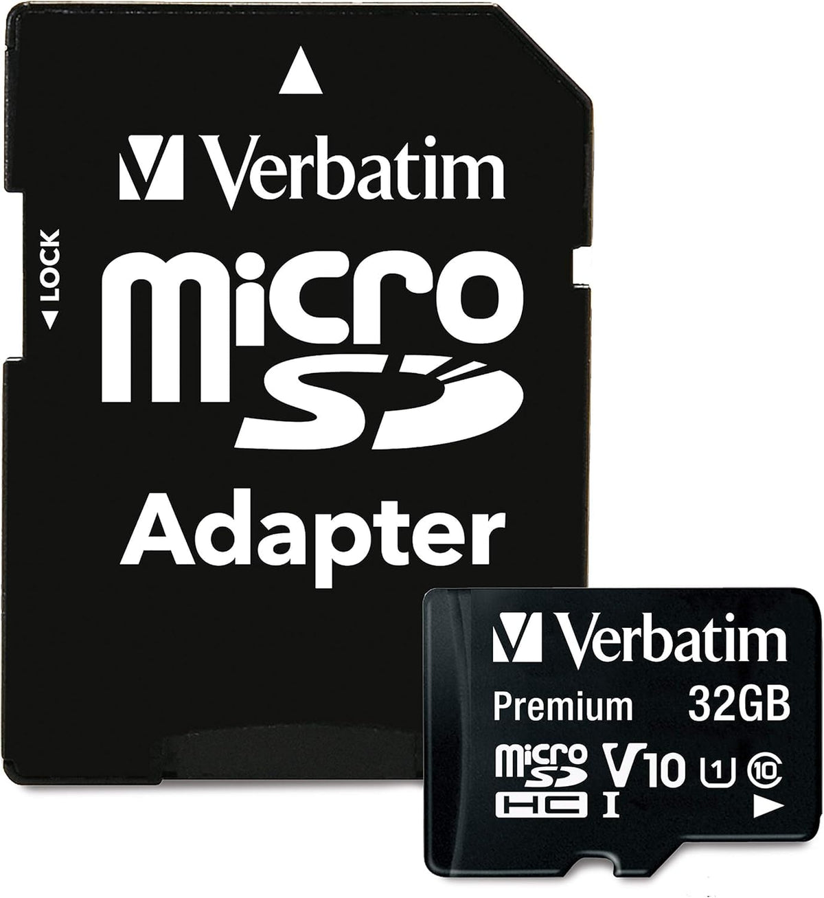Verbatim 32 GB Premium MicroSDHC Memory Card with Adapter, Class 10 44083