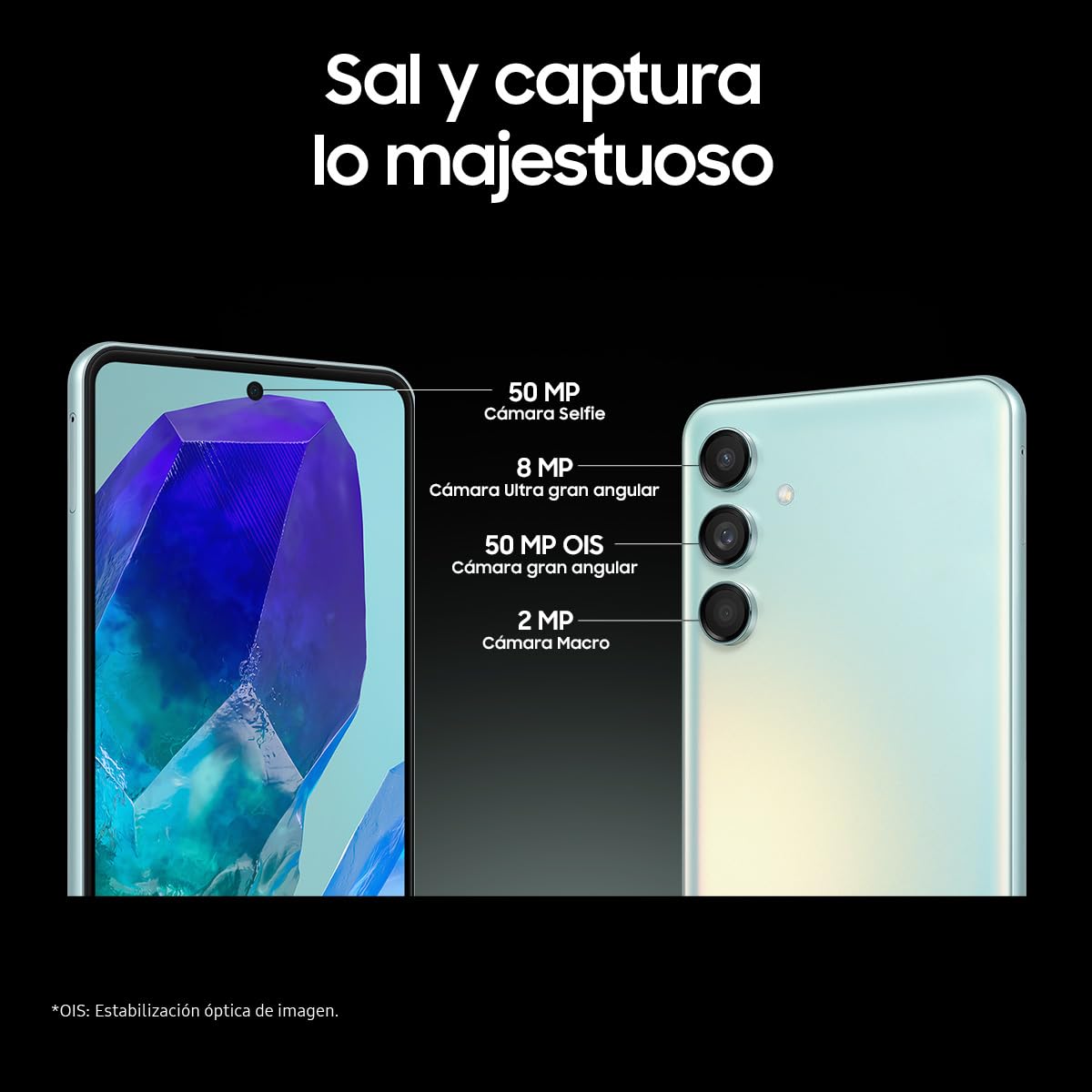 SAMSUNG Celular Galaxy M55 5G Negro 8GB RAM 128GB, Nacional con Garantía