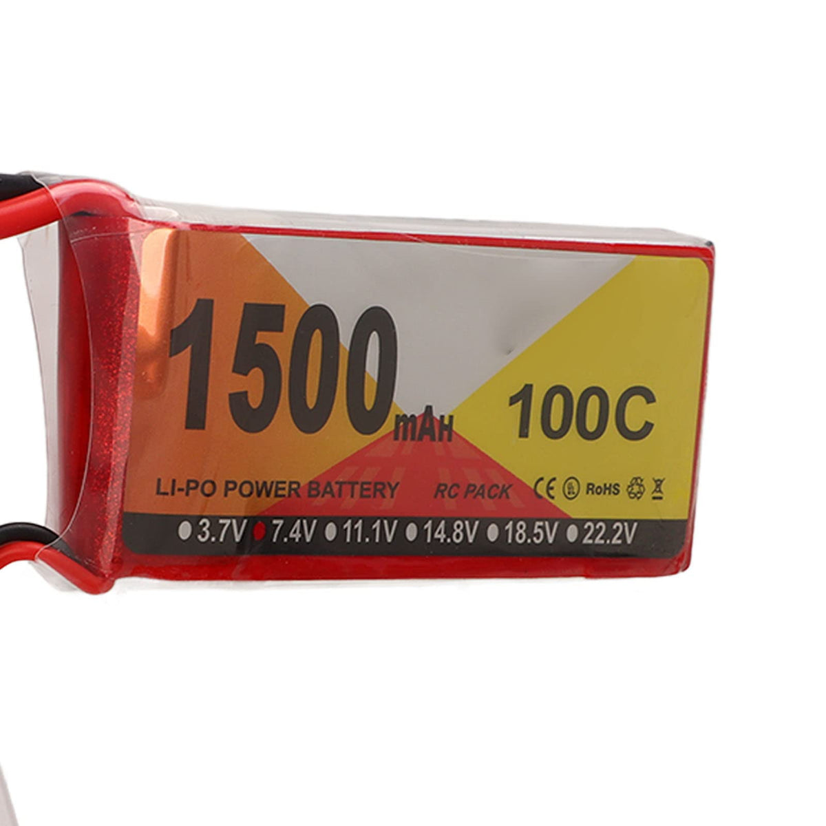 Batería Lipo, 7.4V 1500mAh 100C 2S RC Estuche Rígido de Batería con Enchufe XT60 para RC Vehículos Coche Barco Camión