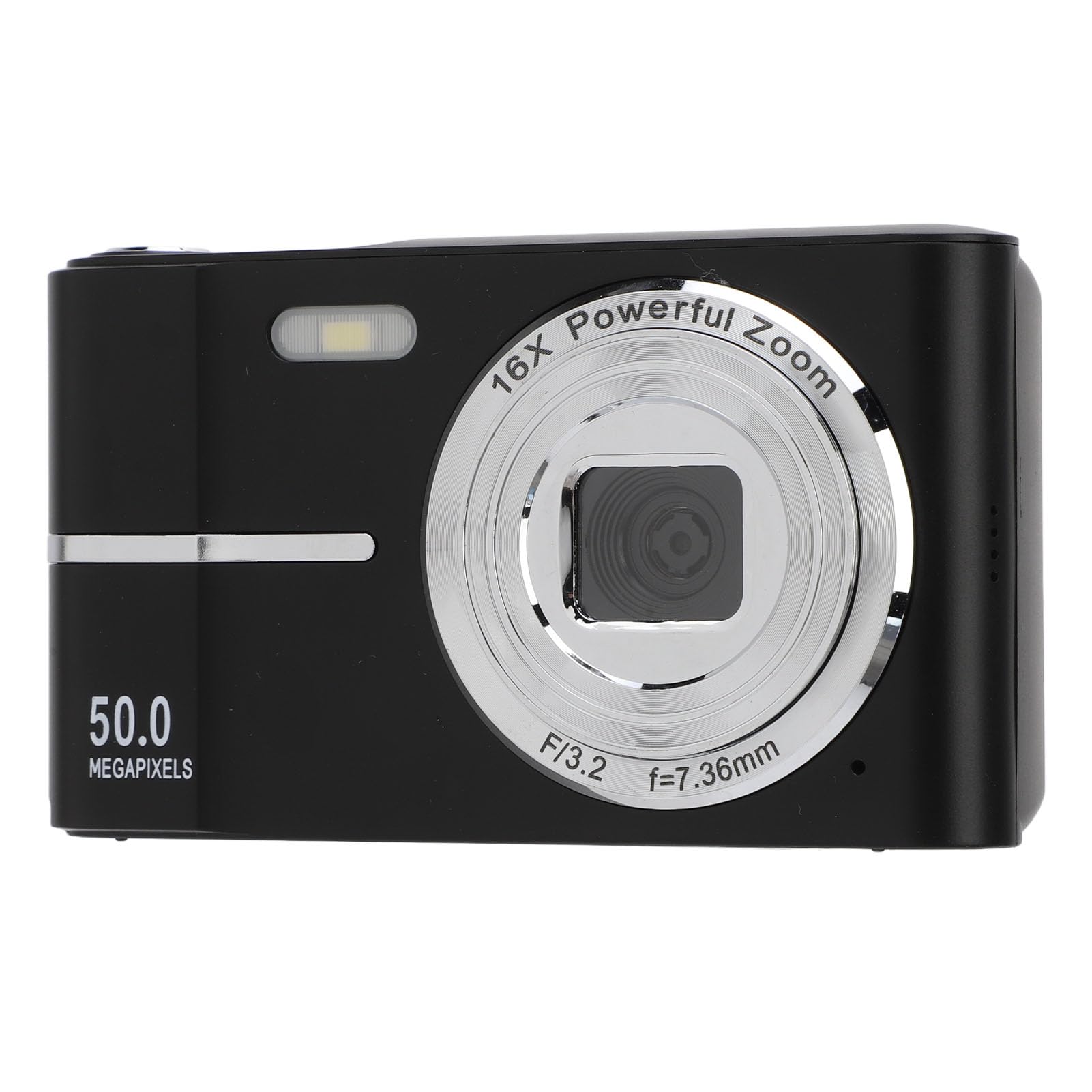 Wisoqu Cámara Digital FHD 1080P, Cámara Digital Compacta de Bolsillo con Grabación de Vídeo para Viajes (Black)