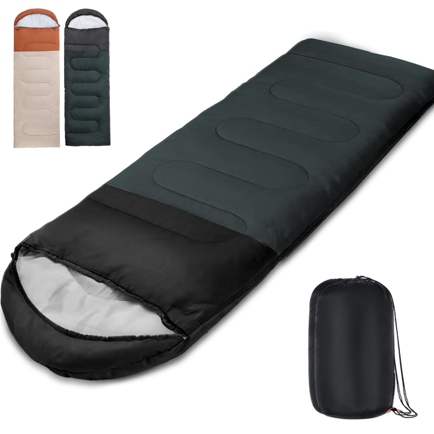 Saco de Dormir Camping, Bolsa de Dormir Ligero y Cómodo de Tres Estaciones