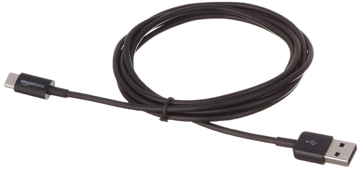 Amazon Basics Cable de carga rápida USB-C a USB-A 2.0, 480 Mbps, certificado USB-IF, para iPhone 16/15, iPad, Samsung Galaxy y tabletas, 1,83 m, color negro