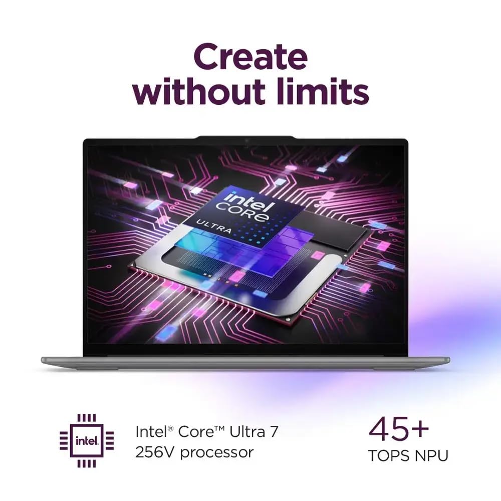 Lenovo Yoga Slim 7i 15ILL9 Aura Edition Copilot+ Ordenador portátil: Intel Core Ultra 7 256V, pantalla táctil 15.3" 2.8K 500 nit 120Hz, 16GB de RAM DDR5, 1TB SSD, teclado retroiluminado, Windows 11