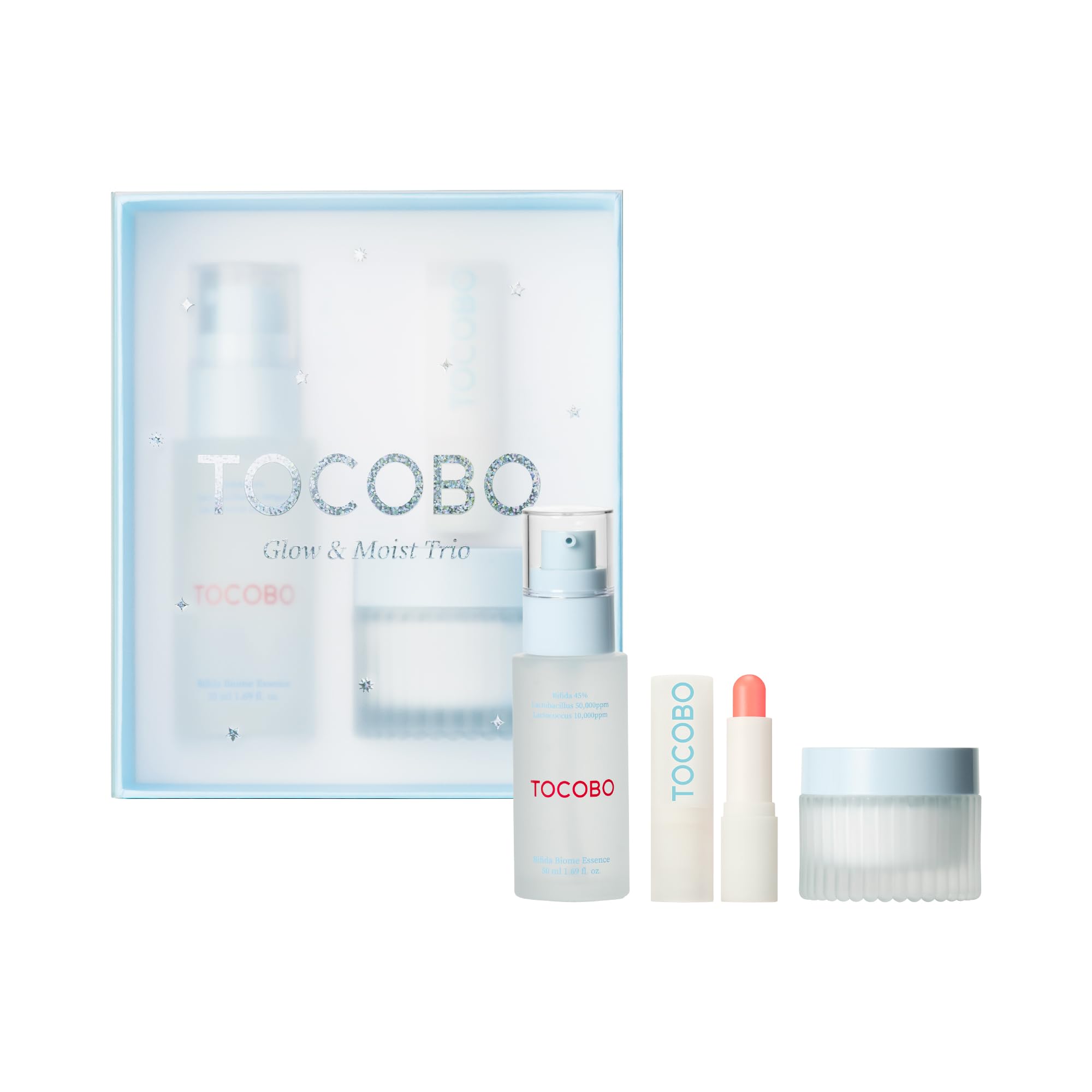 TOCOBO Glow & Moist Trio Set Kit de Cuidado Facial Coreano para Hidratar e Iluminar la Piel