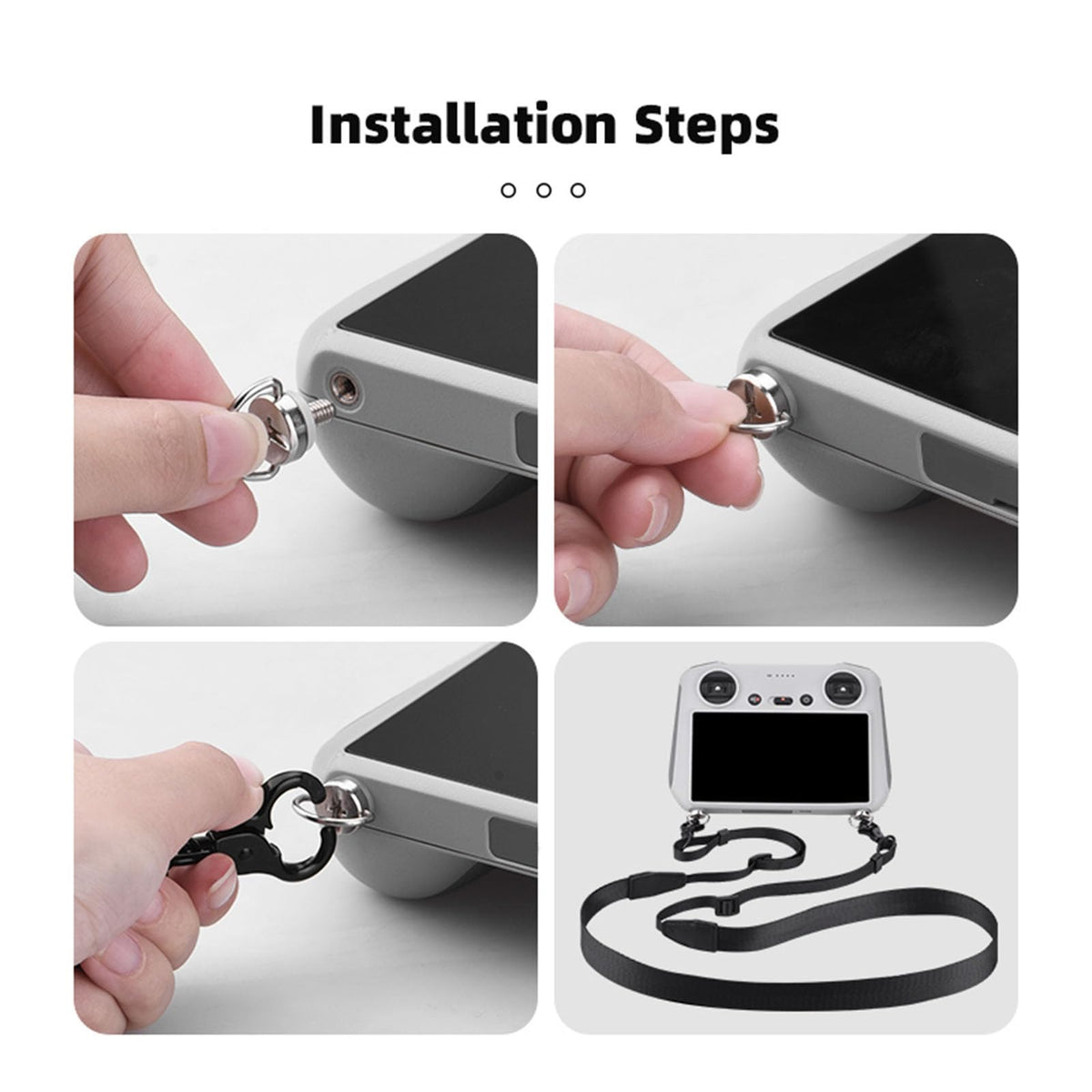 Correa de Cordón Ajustable para el Cuello para RC 2 RC Pro Mini 4 Pro Air 3 Mavic 3 Pro, Reemplazo de Correa de Cordón para el Cuello del Controlador RC de Cuero