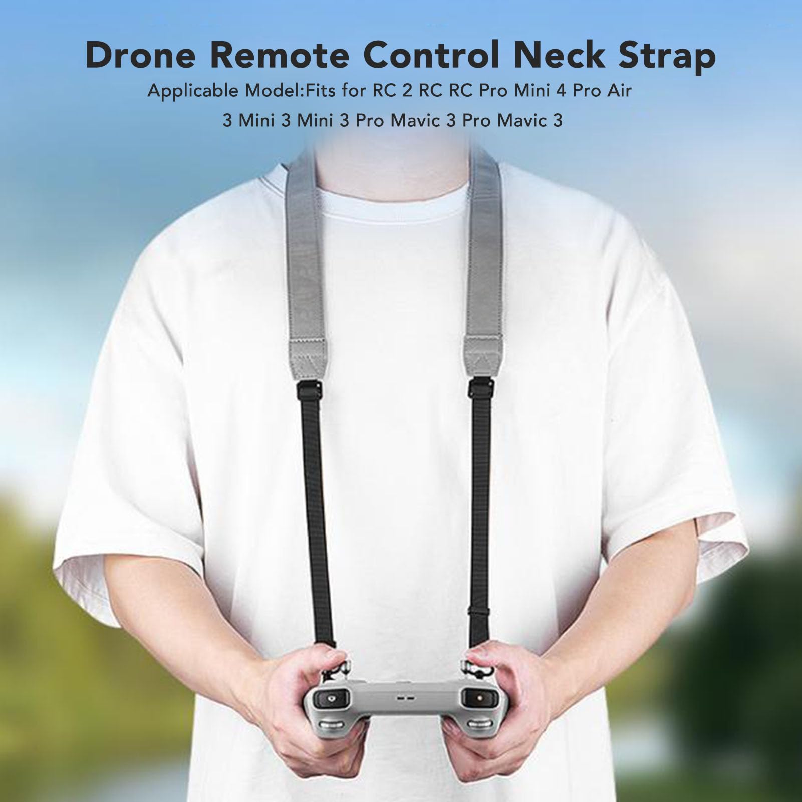 Correa de Cordón Ajustable para el Cuello para RC 2 RC Pro Mini 4 Pro Air 3 Mavic 3 Pro, Reemplazo de Correa de Cordón para el Cuello del Controlador RC de Cuero