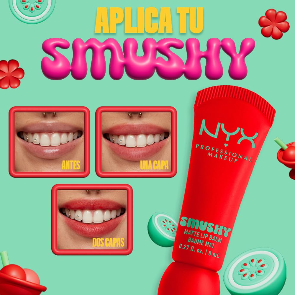 NYX Professional Makeup, Smushy Bálsamo de Labios Matte - Tono Sassy Stuff