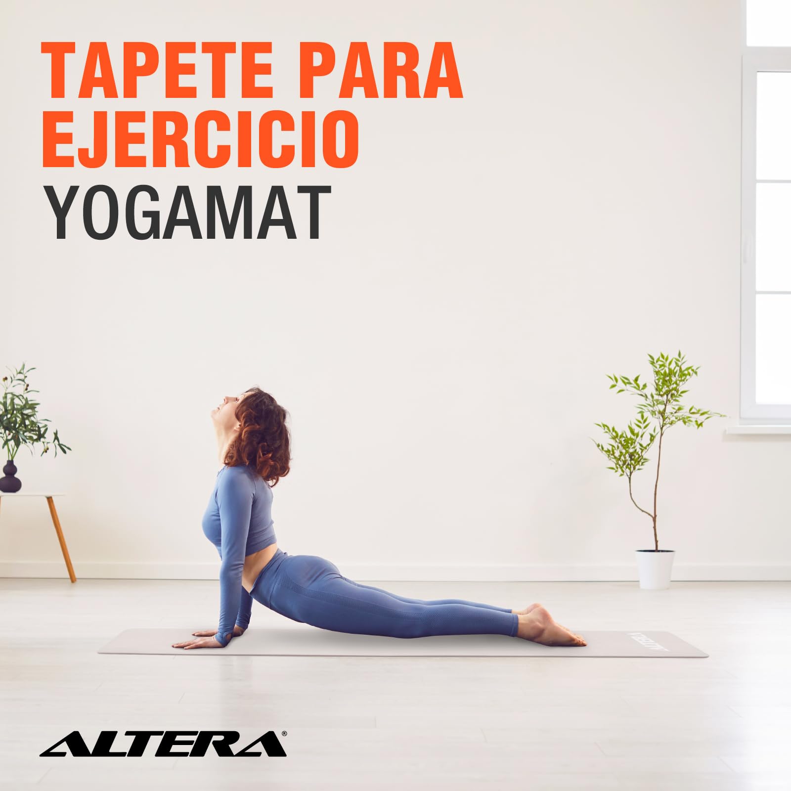 Tapete de Yoga y Pilates Fitness con Correa, Esterilla de Pilates, Pilates Fitness con Correa Transportadora, Antideslizante y Resistente al agua, Ideal para Gimnasio, Ejercicio en Casa, Deporte, Colchoneta, Gimnasia. (Arena)