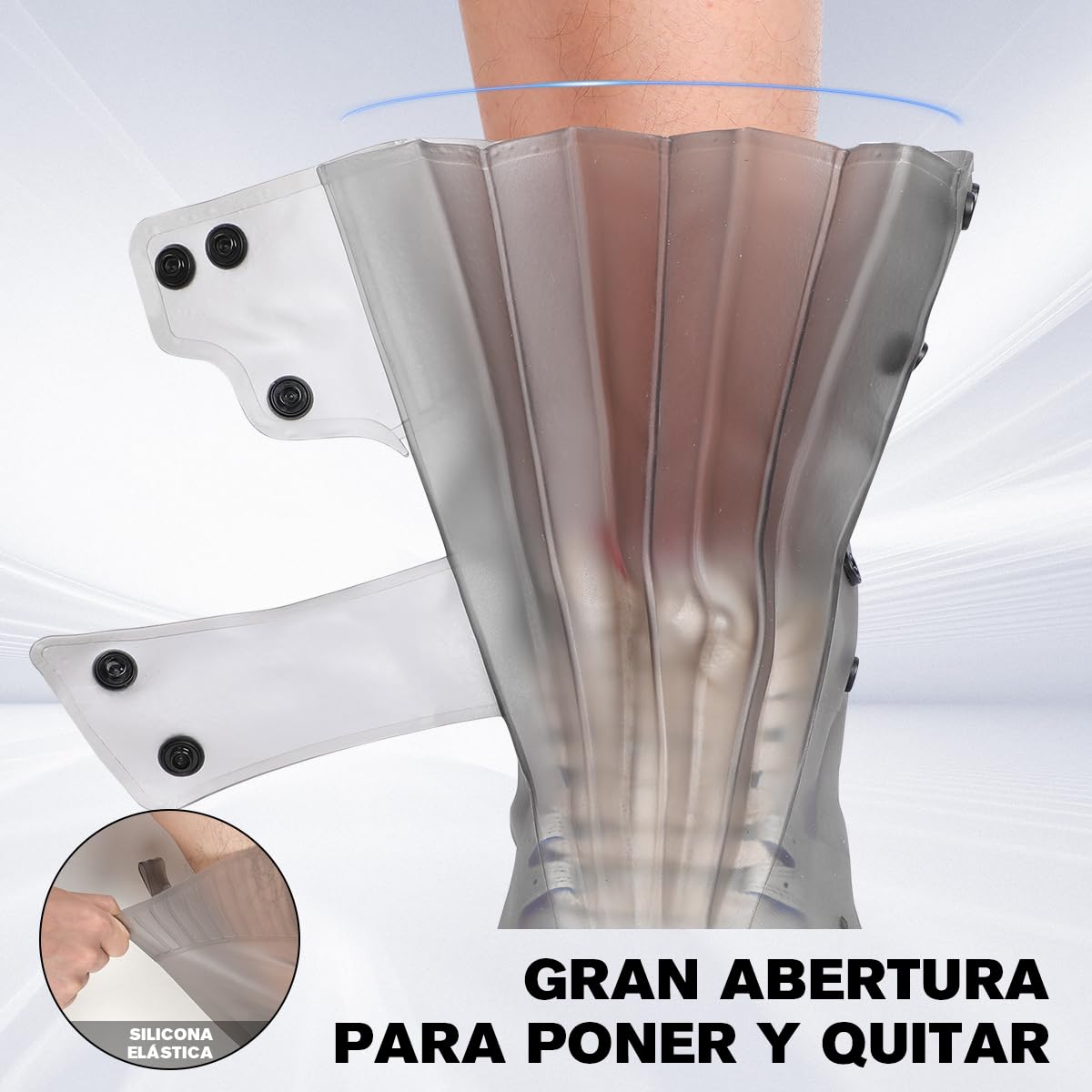 Cubre Zapatos Impermeable, Cubrezapatos Impermeable silicona antideslizante, Reutilizables y plegables, Se pueden usar en climas lluviosos y nevados, Adecuadas para hombres y mujeres. (M （Gris）)