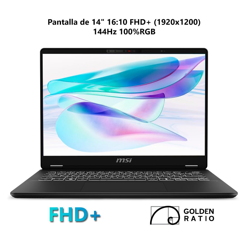 MSI Laptop Thin & Light Prestige 14" Procesador Intel® Core™ Ultra 5 125H 16GB RAM 1TB SSD/Teclado en español y 2 años de garantía/NVIDIA GeForce RTX 4050