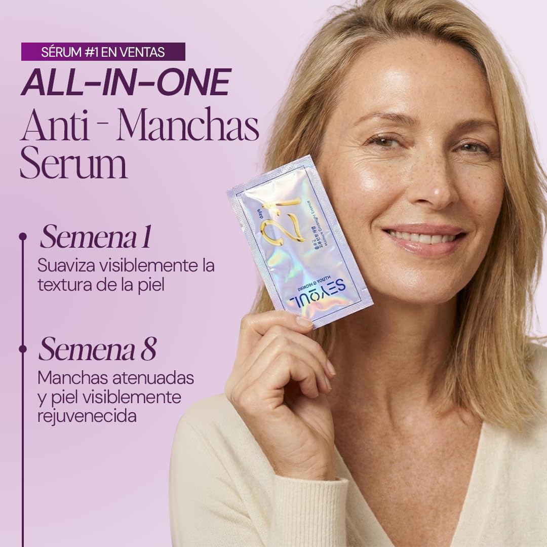SEYOUL Suero Facial 21 Días con Ácido Hialurónico + Ácido Tranexámico + Niacinamida, Hidratación Profunda y Manchas Menos Visibles, 21 sobres