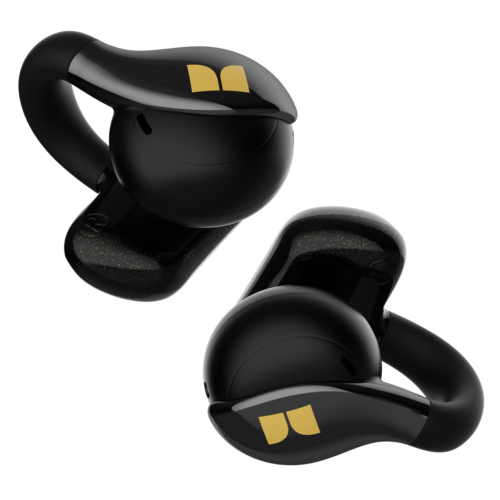Monster Open Ear AC225 Auriculares, Auriculares Inalámbricos Bluetooth 6.0, Sonido Estéreo, Auriculares Clip-on Ligeros con Micrófono ENC para Llamadas Claras, Tiempo de Reproducción de 36h, Negro