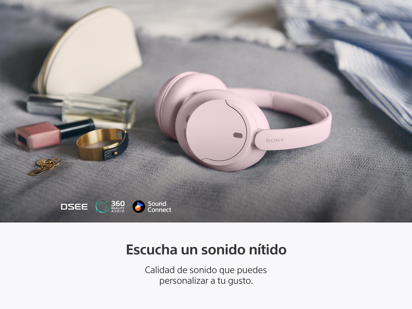 Sony Audífonos inalámbricos WH-CH720N con Noise Canceling, Rosa (Versión Nacional)