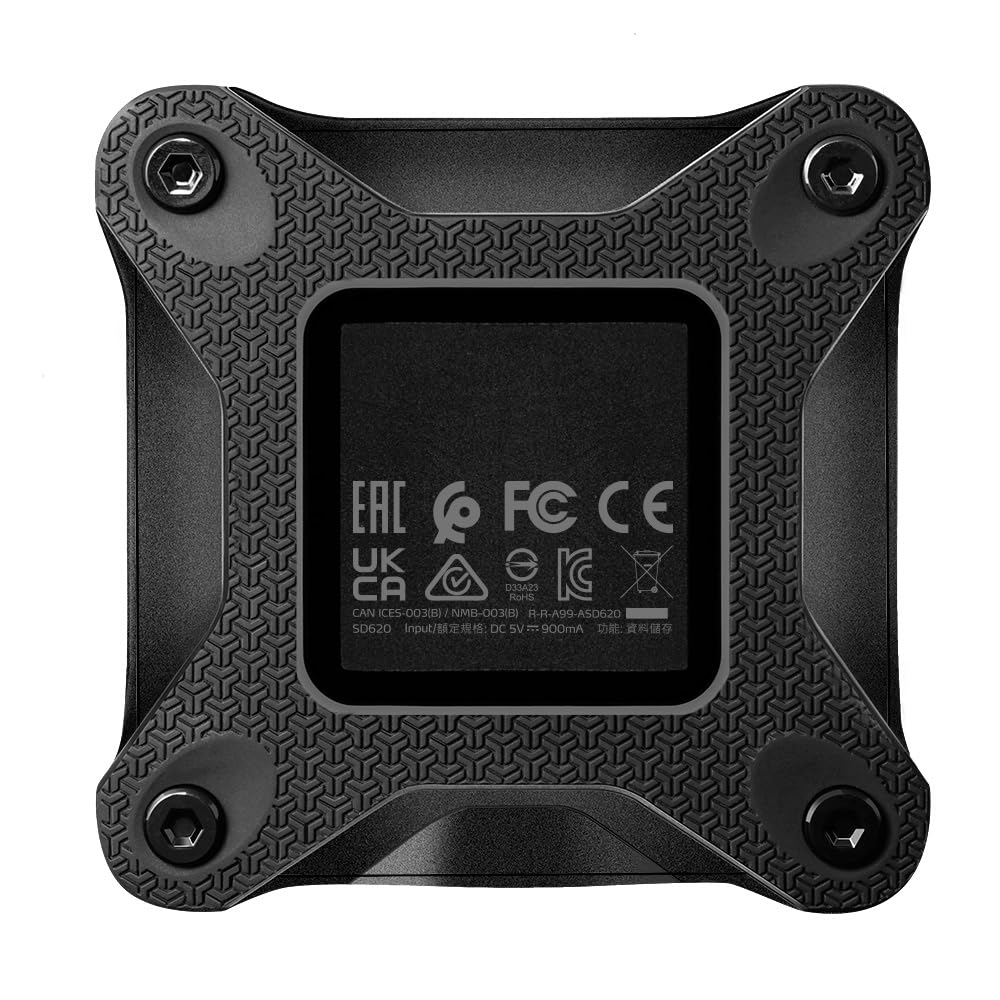 ADATA Unidad de Estado Solido SSD Externo 1TB SD620 USB 3.2 Xbox PS5 (Negro SD620-1TBCBK)
