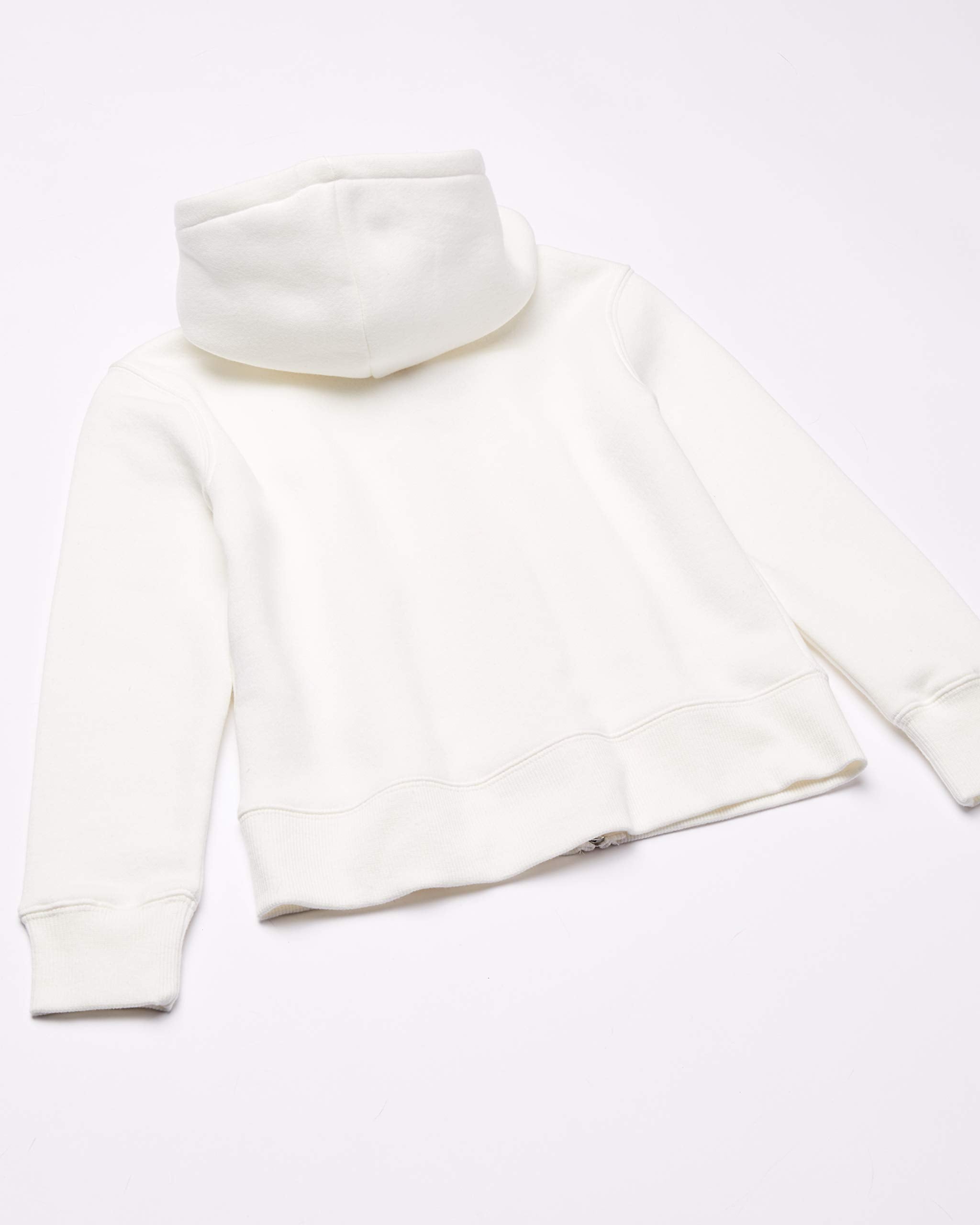 Amazon Essentials - Sudadera con capucha de forro polar con cremallera para niñas, color blanco, talla XXG