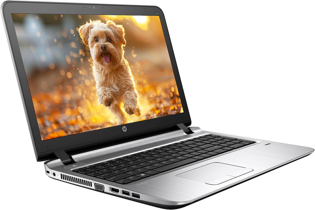 HP ProBook 450 G3 Portátil de 15.6", 6th Gen Dual Core i3-6100 3.70 GHz, 16GB RAM, 256GB SSD, Lector de Huellas Dactilares, HDMI, VGA, Windows 10 Pro (reacondicionado)