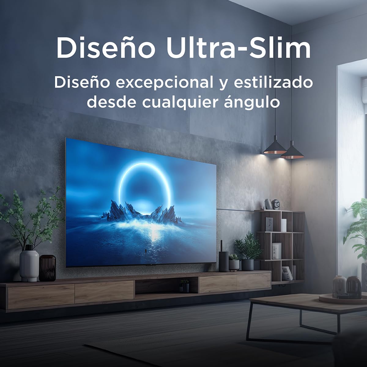 TCL Smart TV Pantalla 55'' 55QM741G Google TV QLED -MiniLED, Dolby Vision HDR10 AIPQ 1300 NITZ DLG 240HZ IMAX, Dolby Atmos Virtual X Subwoofer 20W, Quad Core Bezel-Less,Compatible con Alexa