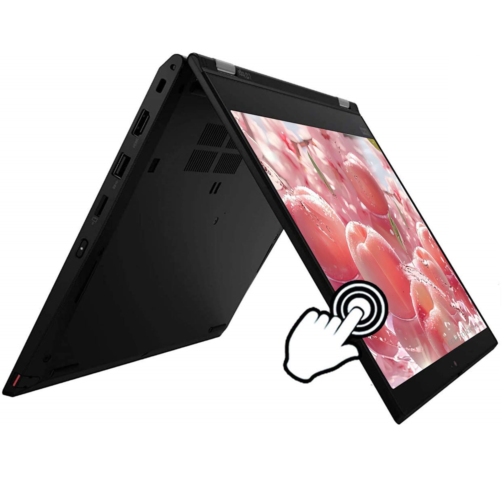 Lenovo L13 Yoga ThinkPad Computadora portátil, 13.3" Full HD con Pantalla táctil, Intel Core i5-10310, 16 GB RAM, 256 GB SSD, Lector de Huellas Dactilares, Stylus, HDMI, Windows 10 Pro (renovado)