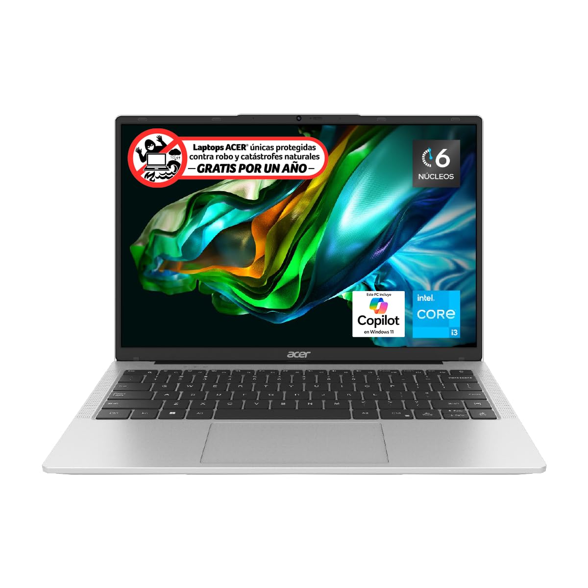 Acer Laptop Aspire Lite 14" Core i3 12th 8 GB 512GB Panel IPS WUXGA