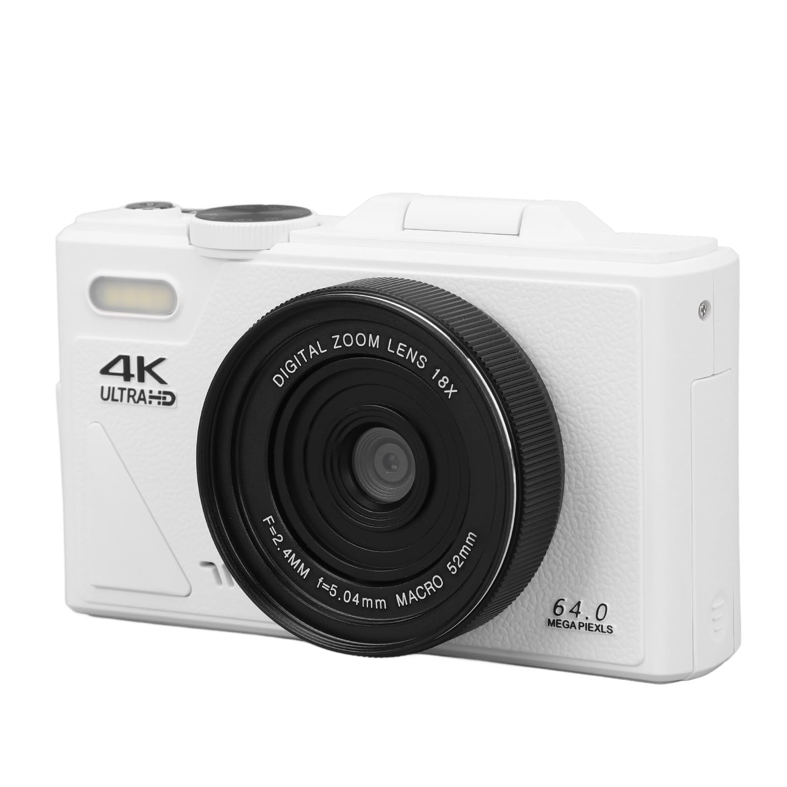 Cámara Digital Portátil de 64MP, Cámara 4K Vlogging para YouTube con Pantalla de 3 Pulgadas y Tarjeta TF de 32GB, Zoom Digital de 16X para Fotografía, Detección de Rostros, Lapso