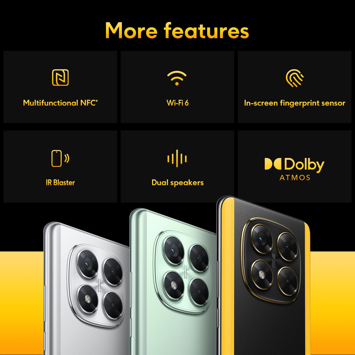 Xiaomi Teléfono Celular Poco X7 12+512GB Negro NFC 5G Powerful Dimensity 7300-Ultra CrystalRes 1.5K AMOLED Curved Display