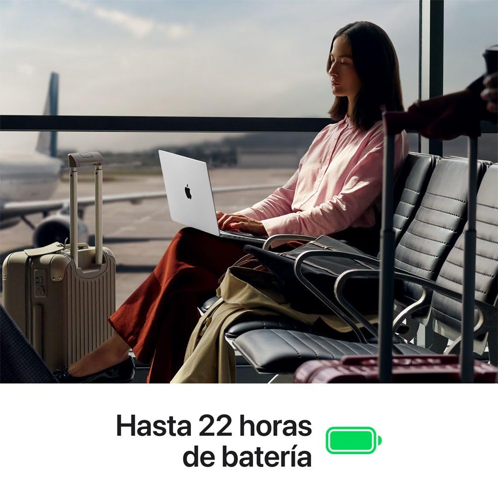Apple 2026 MacBook Pro (de 14 Pulgadas, Chip M5 Pro de Apple con CPU de 15 núcleos y GPU de 16 núcleos, 24GB Memoria unificada, 1 TB) - Color Plata