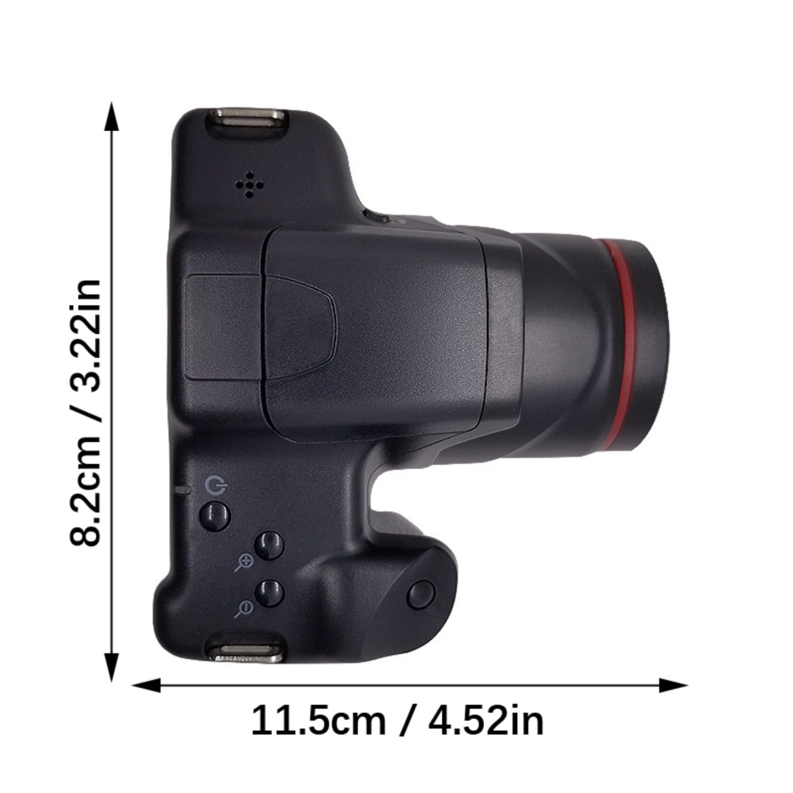 Cámara réflex digital profesional con lente 16X, alta resolución, función antivibración para fotografía nítida, cámara réflex digital