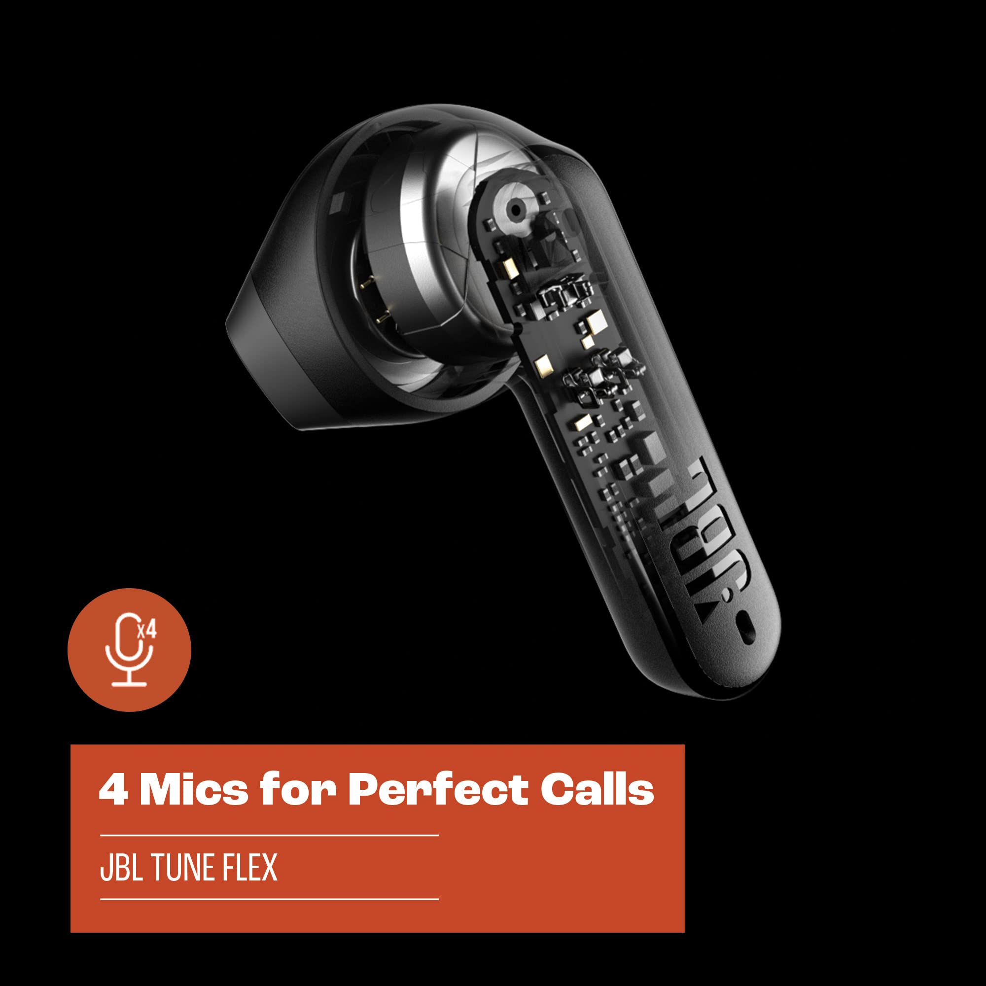 JBL Tune Flex Audífonos Inalámbricos Bluetooth, Drivers 12mm, Reproducción 32 Horas, Resistentes al Agua IPX4 - Azul