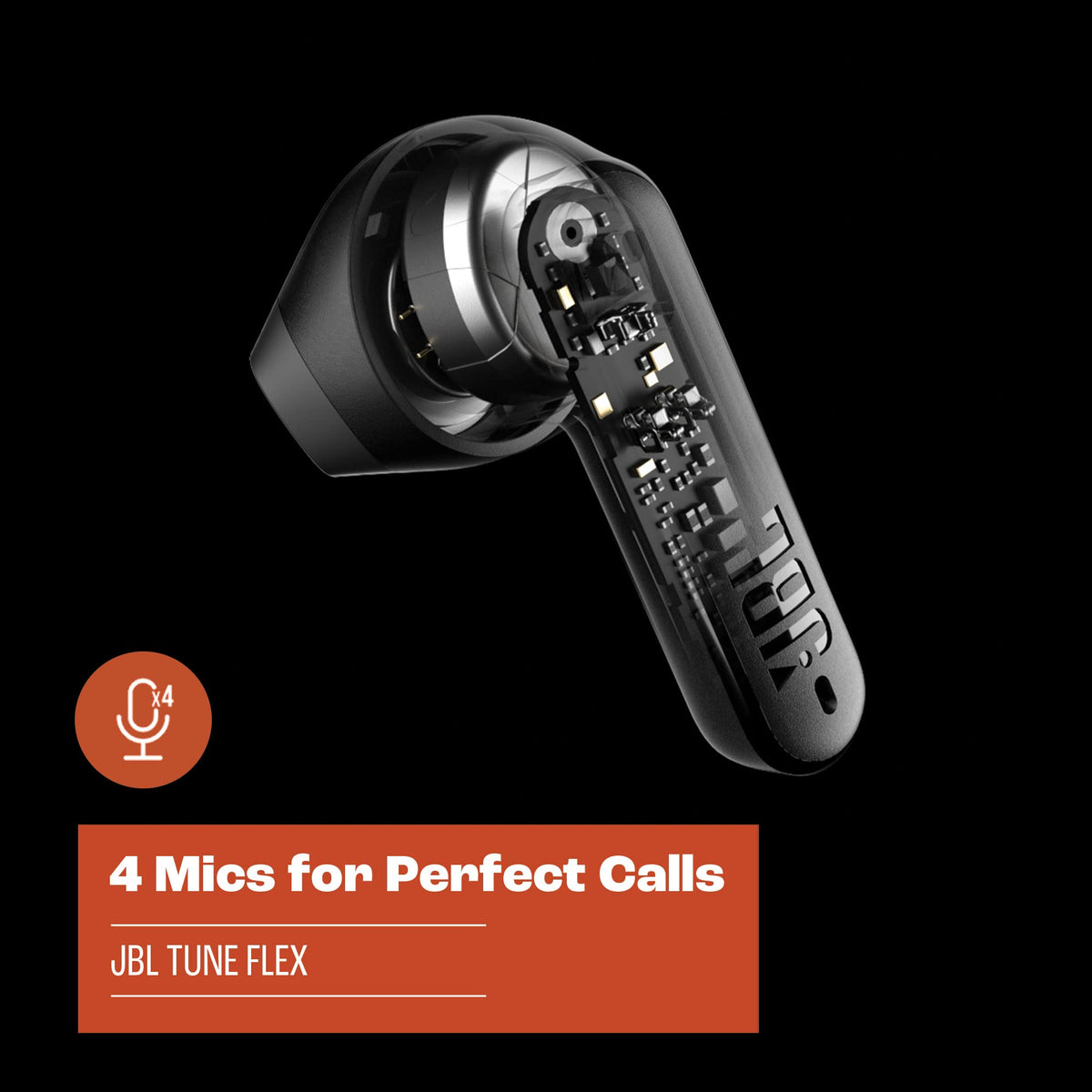 JBL Tune Flex Audífonos Inalámbricos Bluetooth, Drivers 12mm, Reproducción 32 Horas, Resistentes al Agua IPX4 - Azul