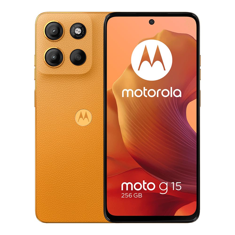 Motorola G15 Naranja (4GB RAM/128GB), 50MP, Celular Desbloqueado