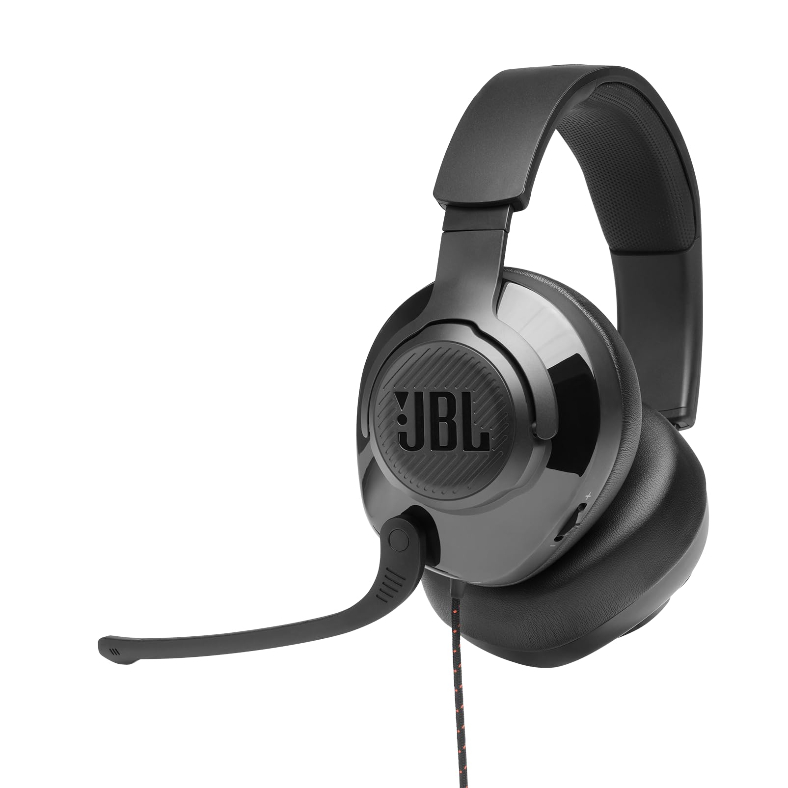 JBL Quantum 200 Audífonos Gamer con Micrófono Abatible, Drivers de 50mm, Sonido Envolvente, para PC, Xbox, PlayStation, Nintendo Switch, VR - Negro