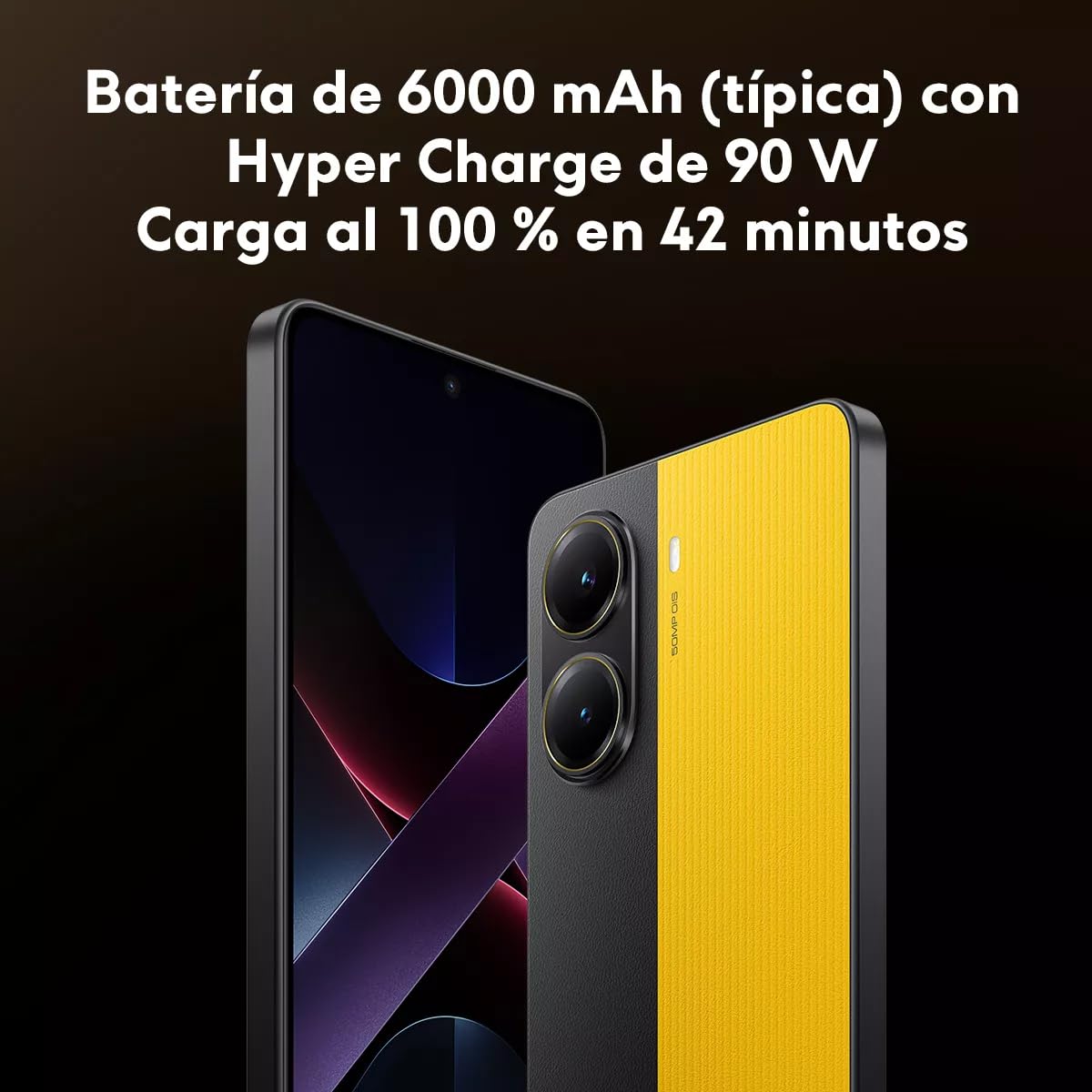 XIAOMI Teléfono Celular Poco X7 Pro 5G NFC Pantalla AMOLED CrystalRes 1.5K 120Hz Buque Insignia Dimensity 8400-Ultra 90W HyperCharge (Negro, 8GB+256GB)