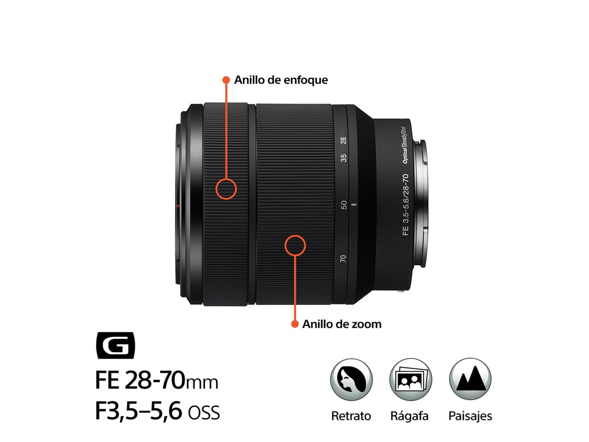 Sony Alpha Cámara Híbrida Full Frame Mirrorless con Lente 28-70mm ILCE-7M4K (Versión Oficial con Garantía Local)