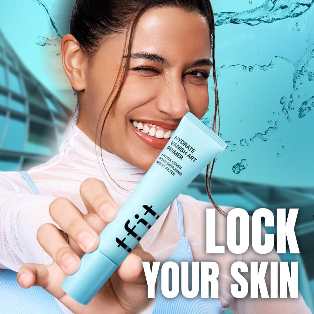 TFIT Hydrate Vanish Primer, Prebase Coreano, Hidrante, Poros Invisibles, Ideal para Piel Seca, Suave, Maquillaje Coreano, 30ml
