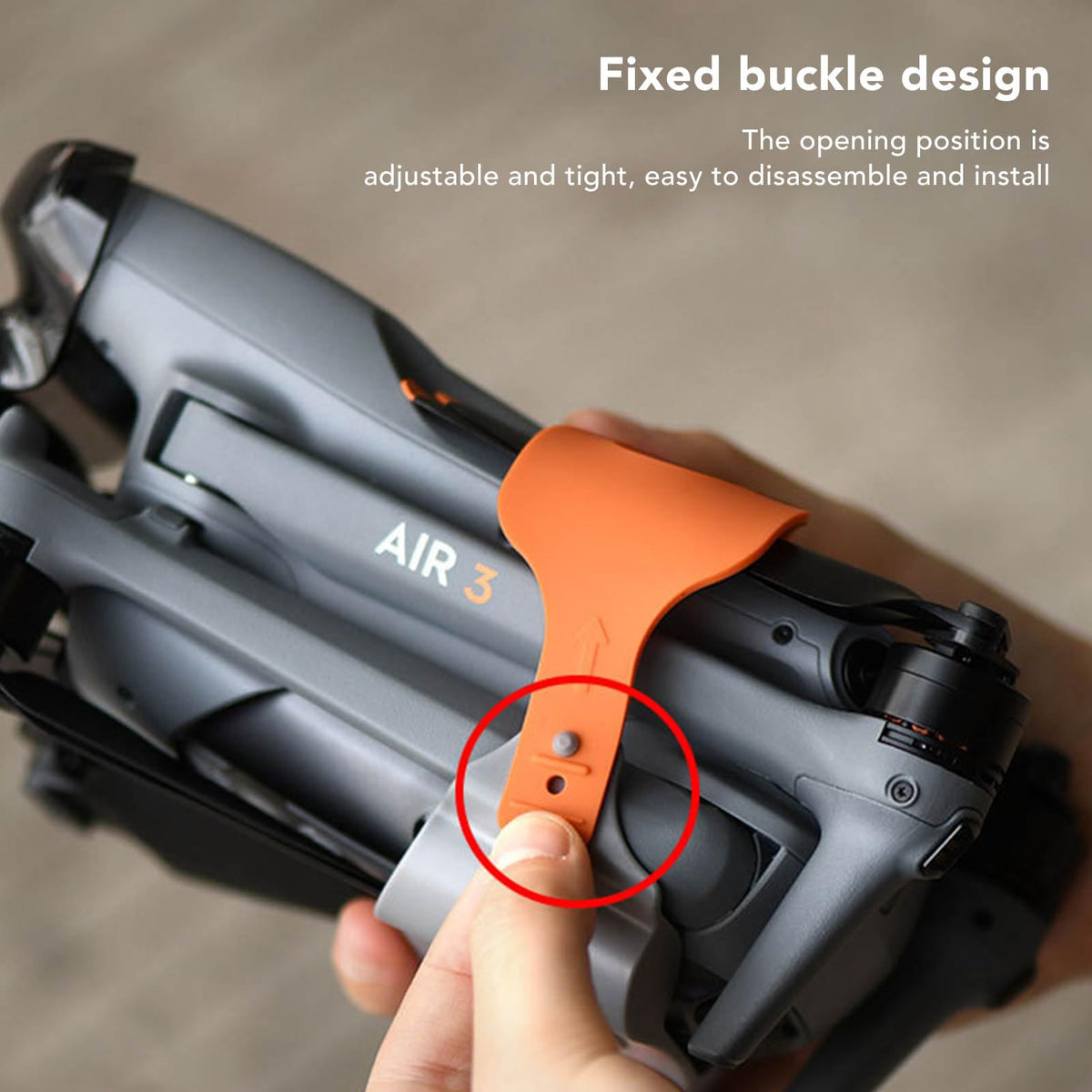 Soporte de Hélice, Protector de Fijador Estabilizador de Correa de Soporte de Hélice de Drone para dji Air 3 (Naranja)