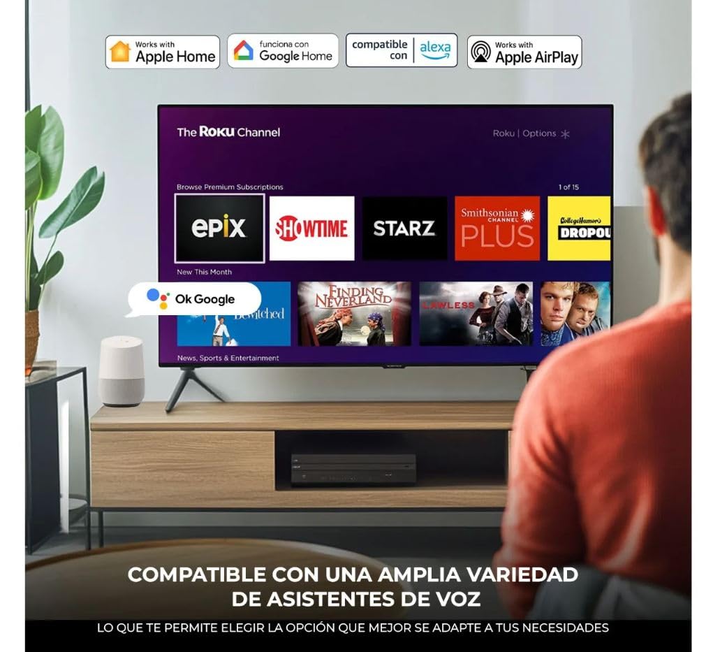 LUBL ONN Smart TV de 32" Pulgadas, LED 720p HD, 60 Hz Frecuencia Actualizacion, Audio Dolby Digital Plus | 100012589