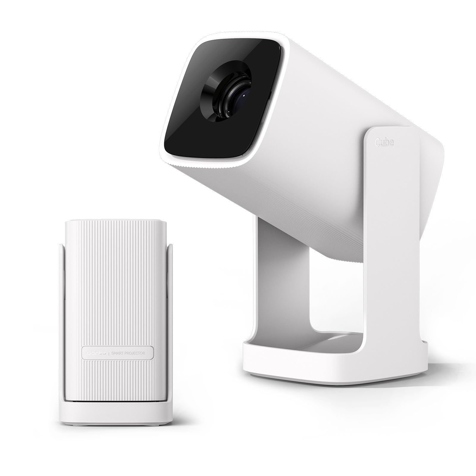 Wanbo Cube 1 Mini proyector con WiFi y Bluetooth, proyector Inteligente Compatible con 1080P, 200 ISO, Compatible con Android 11, proyector de película portátil (Blanco)