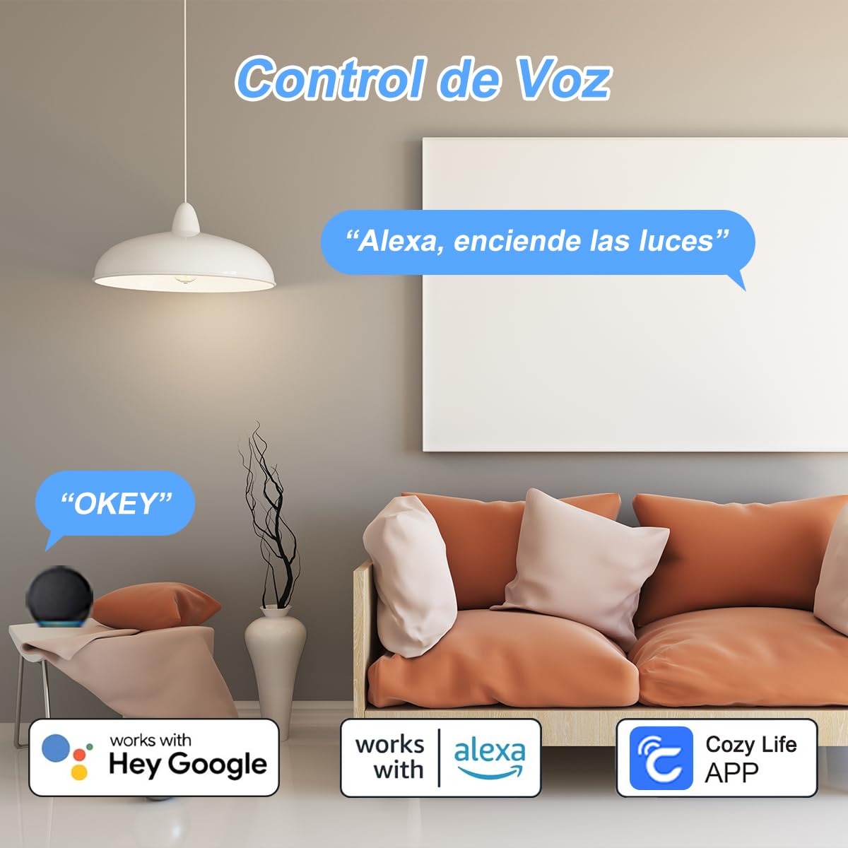 DAHAN Enchufe Inteligente WiFi, Mini Smart Plug para El Hogar, Smart Outlet Compatible con Alexa, Google Home, IFTTT, Control Remoto via APP los Dispositivos, con Función de Sincronización(4)