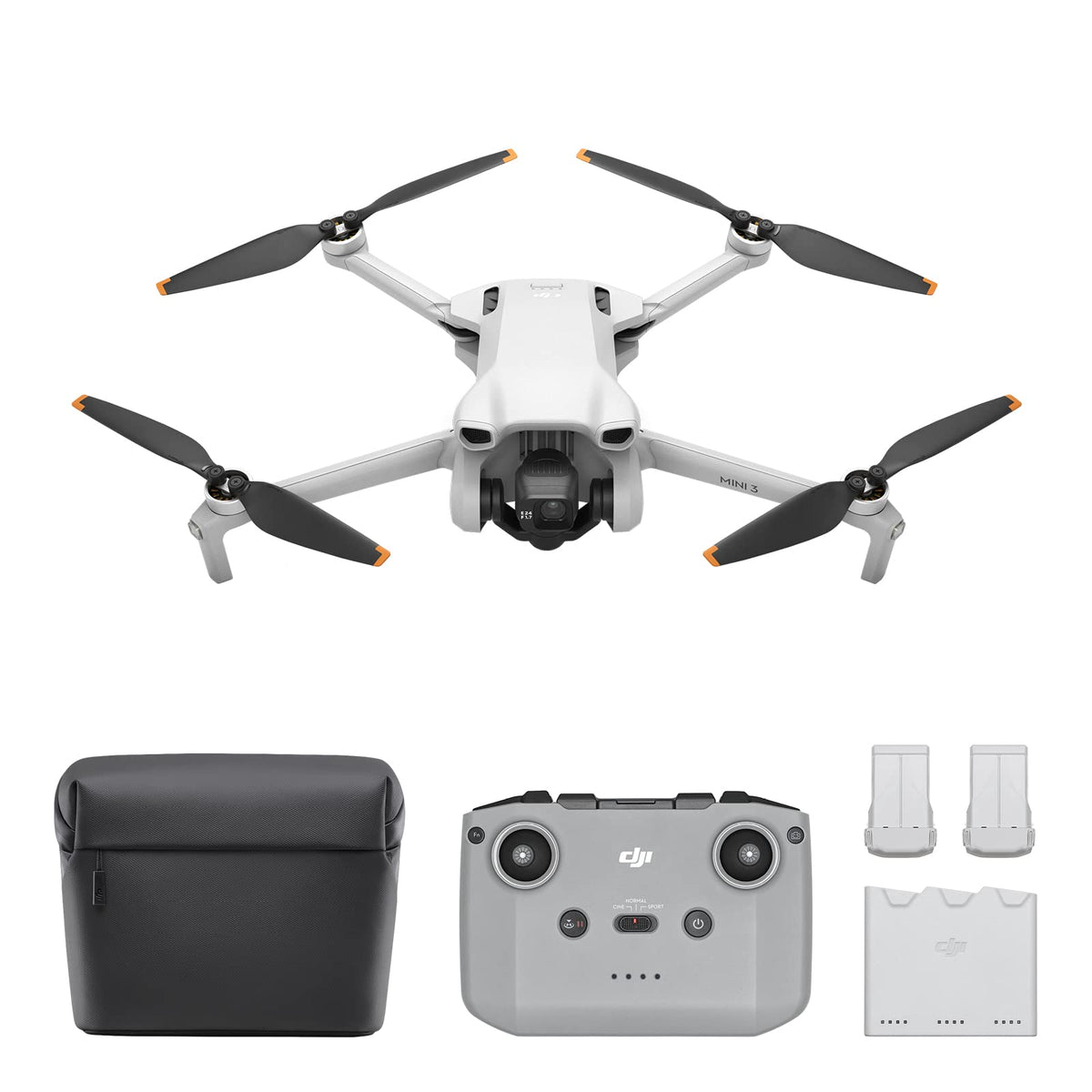 DJI Mini 3 Pack Vuela Más Plus, Dron Mini con cámara Ligero y Plegable con vídeo 4K HDR, 51 min de Tiempo de Vuelo, Grabación Vertical y Funciones Inteligentes, negro, M16313