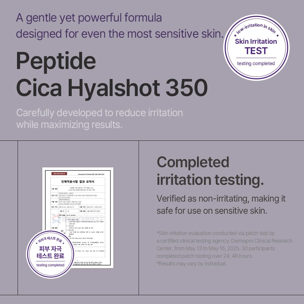 MIXSOON Peptide Cica Hyalshot 350 - 30 ml - Serum Facial Coreano con Péptidos, Centella Asiática, Ácido Hialurónico y PDRN, Skincare Coreano